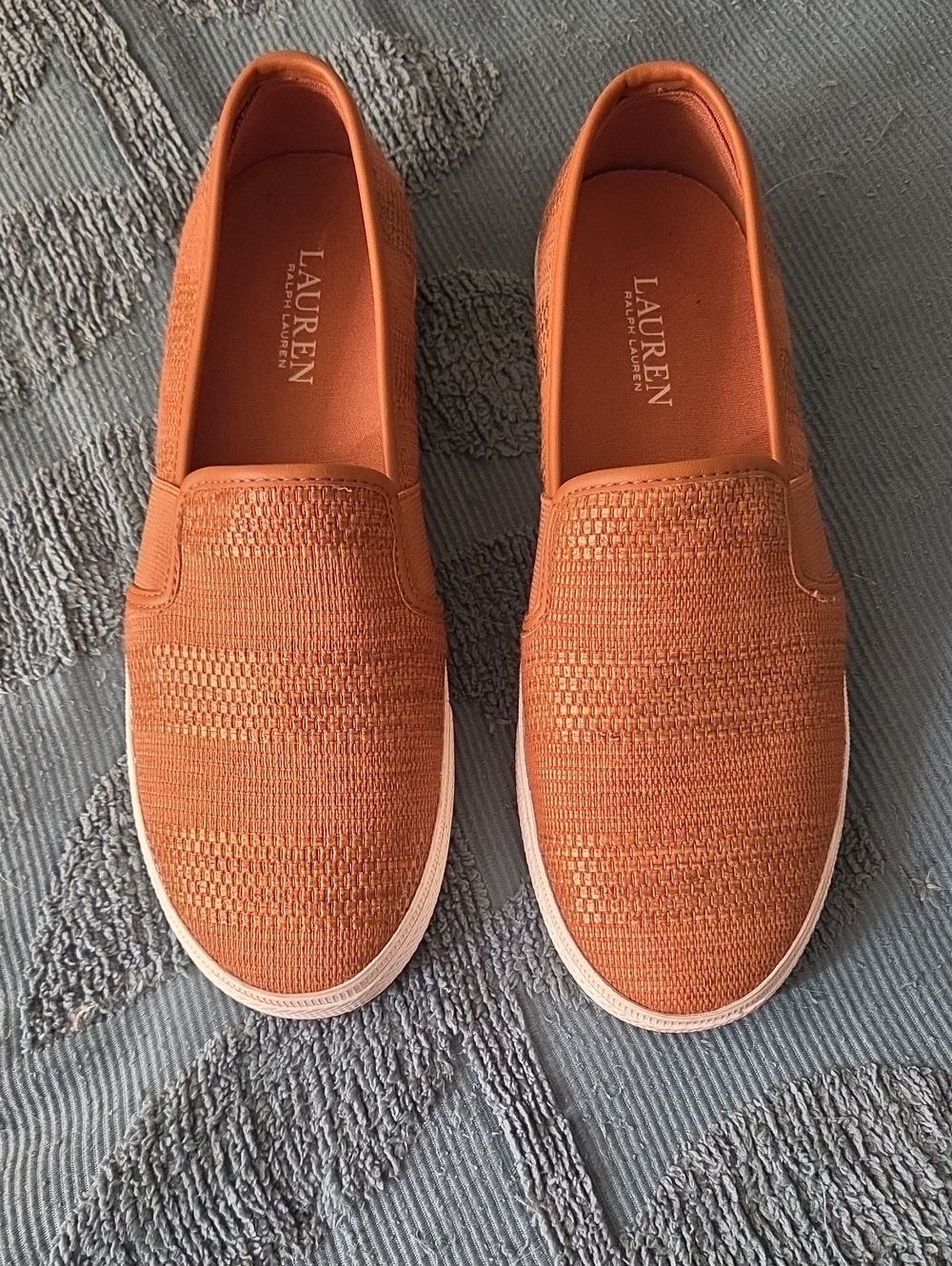LAUREN Ralph Lauren Brown/ Tan Slip-On Loafers